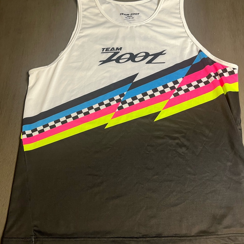 Zoot Black and White Tank Top with Vibrant Stripes